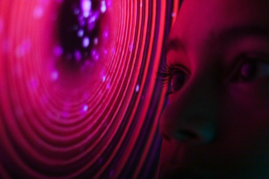 Futuristic AI robot face with glowing circuits and digital interface overlay